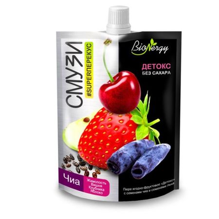 Смузи BioNergy Детокс вишня, клубника, вишня с чиа 120 г наталья вадимовна пантелеева китайский язык для малышей особенности обучения   дошкольного возраста