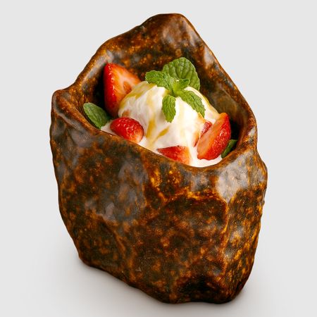 Тарелка Велес Танцующий лес камень родонит 16х11 см