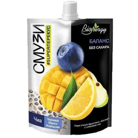 Смузи BioNergy Баланс черника, манго, апельсин с чиа 120 г глеб леонидович кащеев черничное королевство