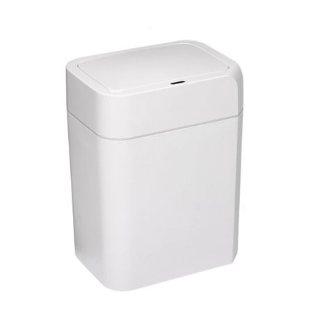 Ведро для мусора Доляна с крышкой 12 л пластик белое сенсорное