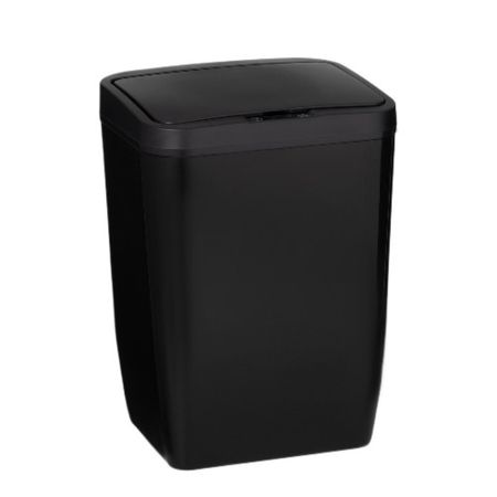Ведро для мусора Доляна с крышкой 12 л пластик черное сенсорное