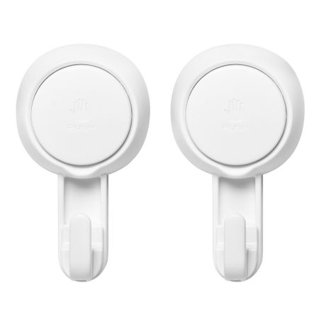 Крючок для ванной Master House Нодрил одинарный на присоске пластик белый (2 шт.) (75959)