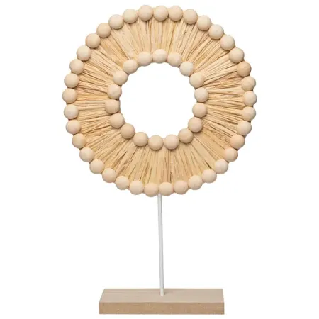 Диск декоративный бумага бежевый 27 см