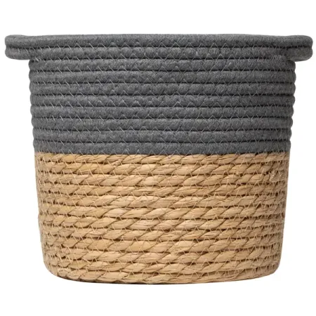 Корзина для хранения 20x20x20 см хлопок серый
