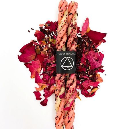 Свеча декоративная EZO Свечи восковые скрутка с травами 