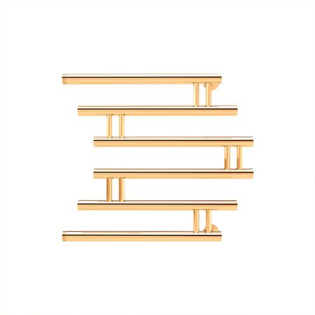 Полотенцесушитель водяной Indigo Zip 500х500 мм фокстрот с боковым подключением 500 мм золото