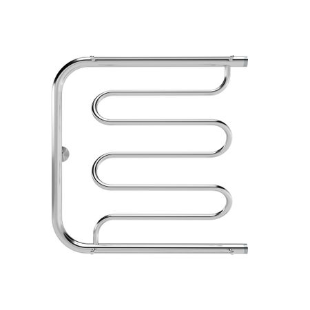 Полотенцесушитель водяной Indigo Liana 600х500 мм фокстрот с боковым подключением 320 мм с полкой хром