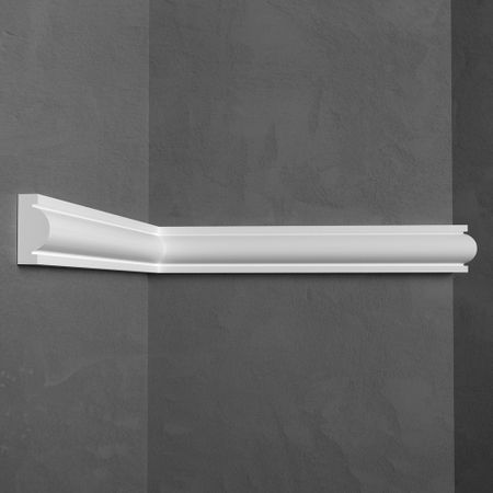 Молдинг из экополимера ударопрочный 30х14х2000 мм под покраску Stenopol C71157 белый