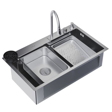 Мойка для кухни Mixline Pro 75х46х22 см врезная многофункциональная сталь сатин (552103) многофункциональная терка для овощей и фруктов