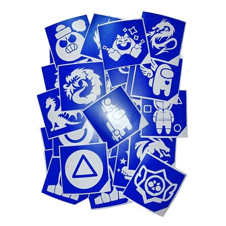 Трафарет для тату KILDIMIA Набор трафаретов для блеск тату трафаретов для росписи joy enlife