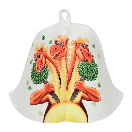 Шапка для бани HOTPOT Шапка для бани и сауны «Змей Горыныч» шапка женская fishka пепел лиловый р 56 58