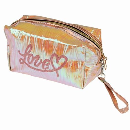 Косметичка LUKKY Косметичка блестящая Love coliky m5 блестящая прозрачная обложка для блокнота