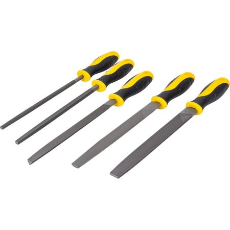 Набор напильников с рукояткой Berger 200 мм (BG1147) (5 шт.)