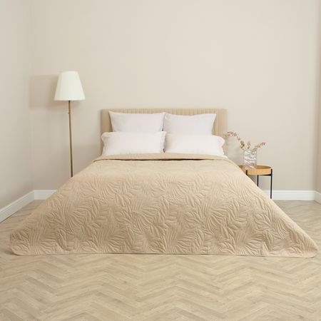 Покрывало Листочки/Fogliare, бежевое