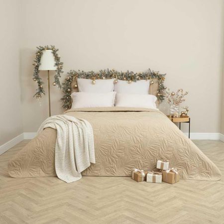 Покрывало Fogliare, бежевое