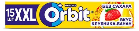 Резинка жевательная Orbit XXL Клубника-банан без сахара, 20,4 г