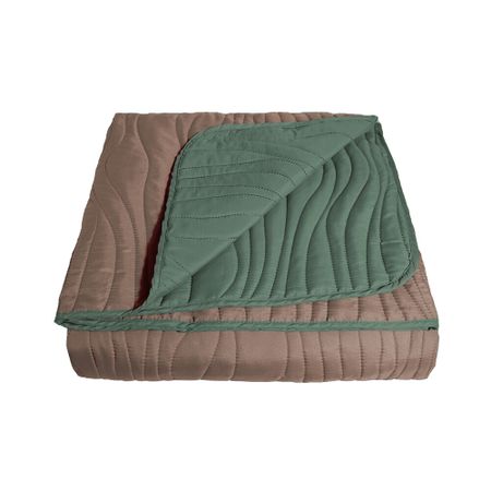 Покрывало 200х220 см Melissa Кора двустороннее стеганое гранит/махагон (5091650 02)