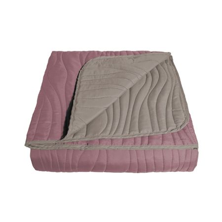 Покрывало 200х220 см Melissa Кора двустороннее стеганое зефир/серо-коричневый (5091650 07)