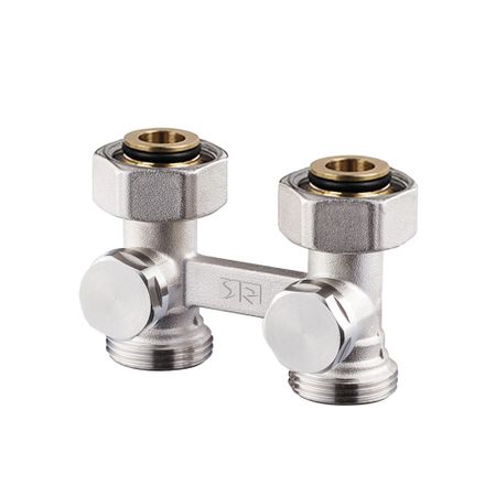 Узел нижнего подключения SR Rubinetterie Free Style 3/4 НР(ш) х 3/4 НР(ш) ЕК для радиатора (0741-2000N0E0)