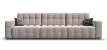 Диван BOSS.XO MAX велюр Monolit латте / WOOD Snow