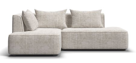 Угловой диван левый KING TWIN Шенилл IQ кварц