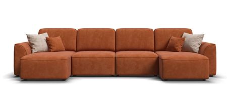 П-образный диван KING MODOOL Велюр Alkantara оранж