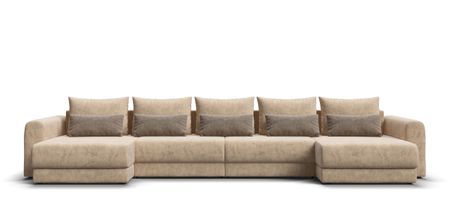 Модульный п-образный диван РИЧМОНД MODOOL Велюр Роял шампань