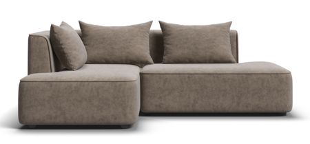 Угловой диван левый KING TWIN Велюр Роял тауп