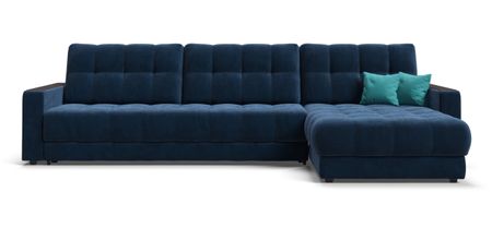 Угловой диван BOSS 3.0 MAX велюр Monolit синий