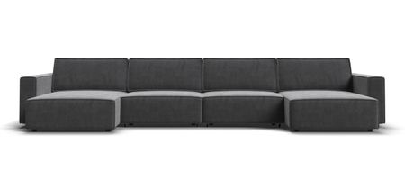 П-образный диван BOSS SOFT MODOOL велюр Monolit серый