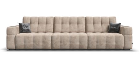 Диван BOSS.XO MAX Велюр Alkantara пепел / WOOD Rock