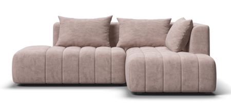 Угловой диван правый Босс Твин Велюр Royal пион