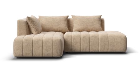 Угловой диван левый Босс Твин Велюр Роял шампань