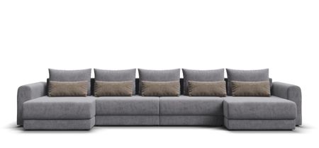 Модульный п-образный диван РИЧМОНД MODOOL Велюр Роял агат