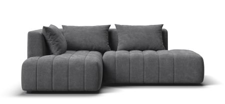 Угловой диван левый Босс Твин Шенилл CLOUD графит