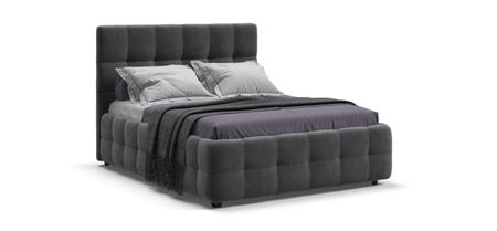 Кровать Босс 140*200 Про велюр Monolit серая