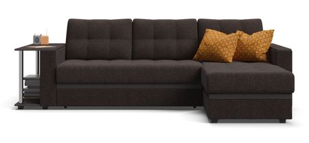 Угловой диван Атланта НПБ рогожка Malmo шоколад