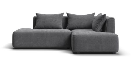 Угловой диван правый KING TWIN Шенилл CLOUD графит