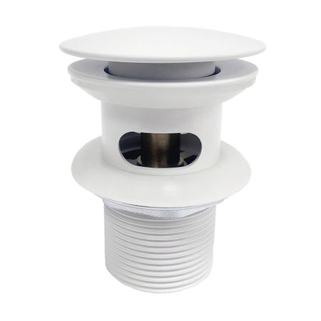 Донный клапан WasserKraft клик-клак 1 1/4 с переливом белый (A153)