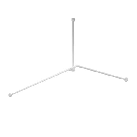 Карниз для ванной 180х90 см сборный Г-образный алюминий белый