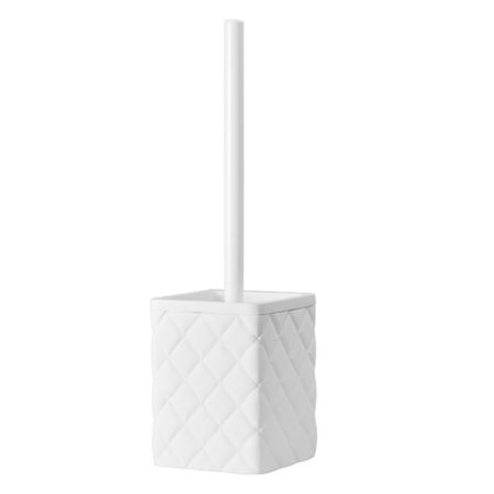 Ершик для унитаза WasserKraft Fulda K-691100 напольный металл/полирезин белый (K-691127)