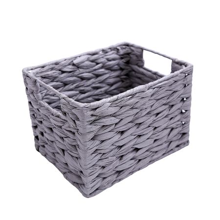 Корзина плетеная для хранения Колос 250х190х170 мм серая