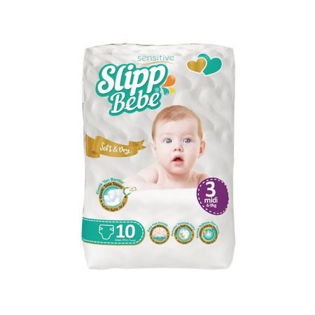 Подгузники Slipp Bebe № 3 (4-9 кг) 10 шт salbum bebe альбом малыша с сюрпризами от 0 до 1