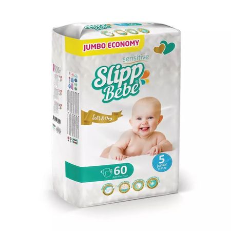 Подгузники Slipp Bebe Jumbo № 5 (11-25 кг) 60 шт salbum bebe альбом малыша с сюрпризами от 0 до 1