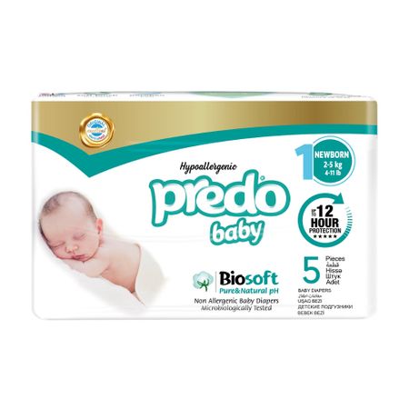 Подгузники Predo Baby №1 New Born Size (2-5 кг) 5 шт