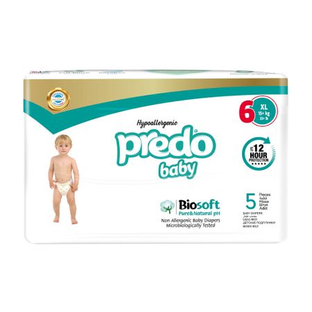 Подгузники Predo Baby №6 Large Size (15+кг) 5 шт