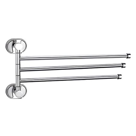 Полотенцедержатель РМС А10 195 мм тройной поворотный на шуруп нержавеющая сталь хром (A1025)