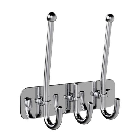 Вешалка для ванной Haiba HB201-3 3 крючка на шуруп нержавеющая сталь хром (540053)