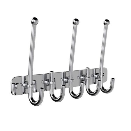 Вешалка для ванной Haiba HB201-5 5 крючков на шуруп нержавеющая сталь хром (540054)