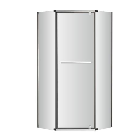 Душевой уголок RGW PA-82B черный 80х80х195,5 см пятиугольник стекло прозрачное 6 мм (41088288-14) защитное стекло glass pro 0 2 mm для apple iphone 7 plus 8 plus прозрачное антибликовое